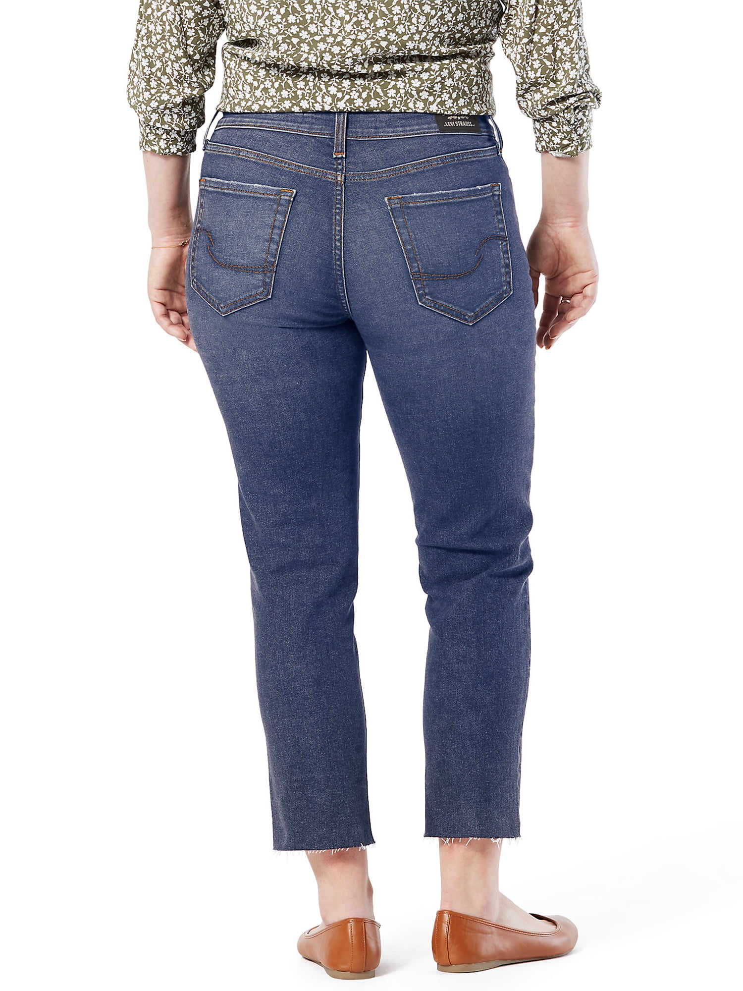 Levi Strauss Signature Women's Mid Rise Slim Fit Boyfriend Jeans, Sizes 0-22