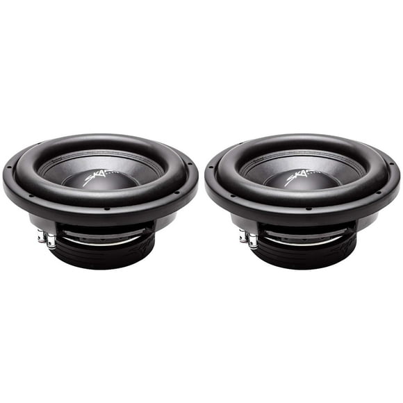 (2) Skar Audio VD-10 D4 10 Pouces 800W Max Power Dual 4 Ohms Montage Peu Profond Subwoofers, Paire de 2