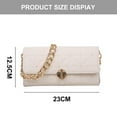 thumbnail image 2 of Women's Messenger bag artificial leather shoulder bag wrist purse clutch bag, Messenger bag - white, 2 of 6