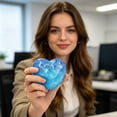 thumbnail image 6 of TOYOUME Heart-Shaped Squeeze Sensory Toys, Soft Slow Rising Glitter Squishy, Blue, 6 of 8