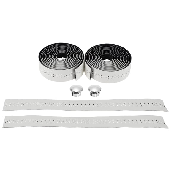 Bike Handlebar Tape with Hole Non-Slip Bicycle Handlebar Grip Tape White 1 Pair