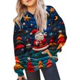 thumbnail image 4 of EGNMCR Chandails à Capuche Filles Garçons Mode Imprimé Manches Longues Col Rond Chandail chandail avec Poche Fille Polyester Haut, 4 of 8
