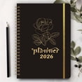 thumbnail image 7 of 2026 Weekly & Monthly Planner, Jan. 2026 - Dec. 2026, Daily Agenda Academic Planner Notebook Organizer, Calendar Planners/Planning for School Office Home, 5.9" x 8.26", Black Rose, 7 of 7