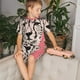thumbnail image 4 of Balery Pink Cheetah Art Conjunto de Pijama Infantil de Manga Corta con Estampado – Ropa de Dormir de Algodón Suave-Large, 4 of 6