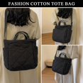 thumbnail image 2 of LHSHID Quilted Tote Bag Soft Trendy Puffer Tote Bag Light Winter Down Padding Designer Crossbody Bag Shoulder Handbags, 2 of 7