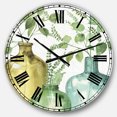 thumbnail image 1 of DesignArt Horloge Murale Grande Feuilles Vertes Botaniques Mélangées, 1 of 2