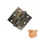 thumbnail image 1 of Bisagra Cuadrada Cabeza Plana Acero Laton Antiguo 3x3 20 Pzs Santul 6931, 1 of 5
