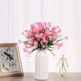 thumbnail image 5 of 4 Bundles Artificial Daisies Flowers for Garden,UV Resistant Fake Greenery Decor for Window Indoor Office(Pink), 5 of 7