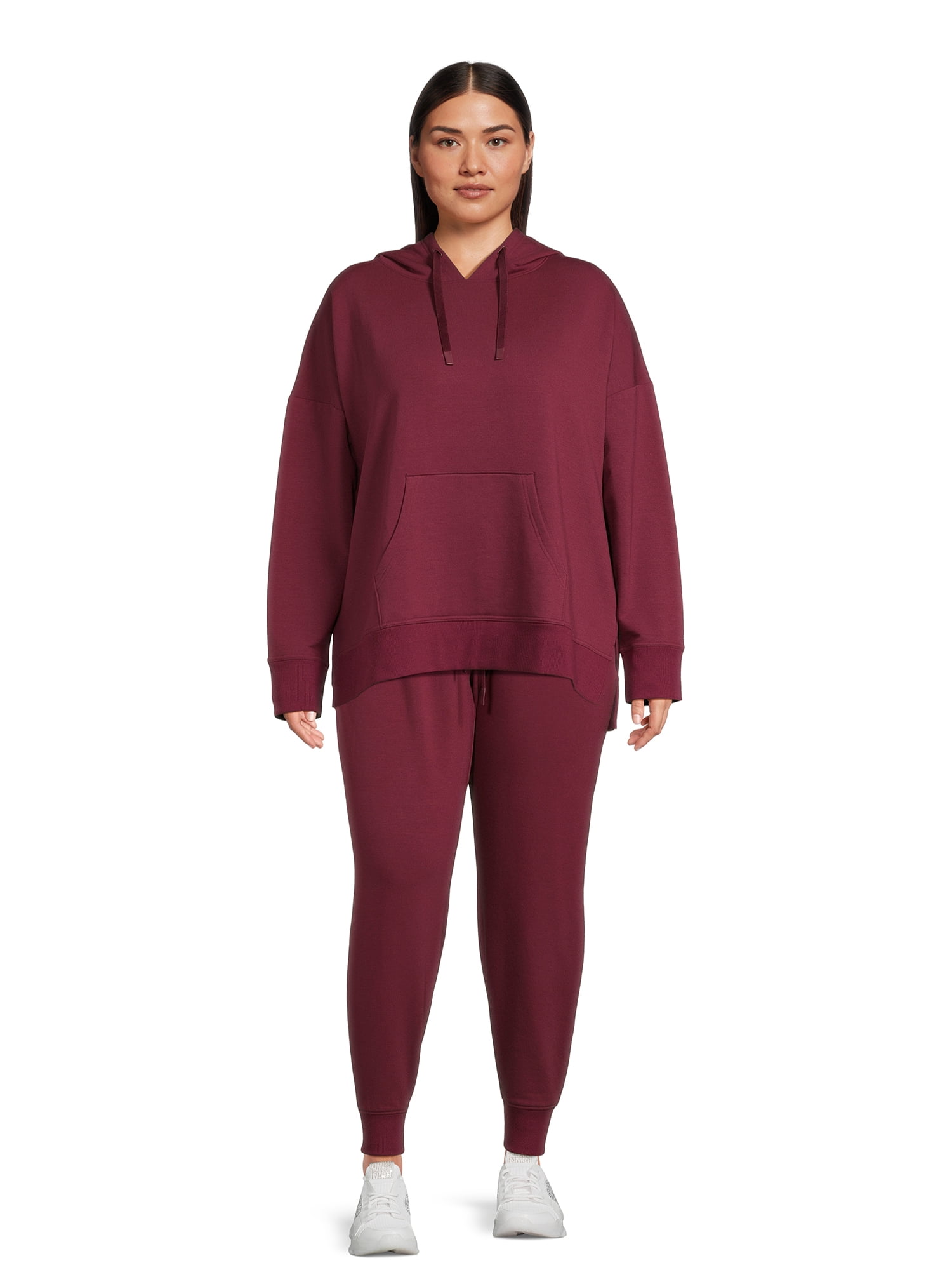 Athletic Works Women's Plus Size Jogger Pants with Pockets, 2-Pack