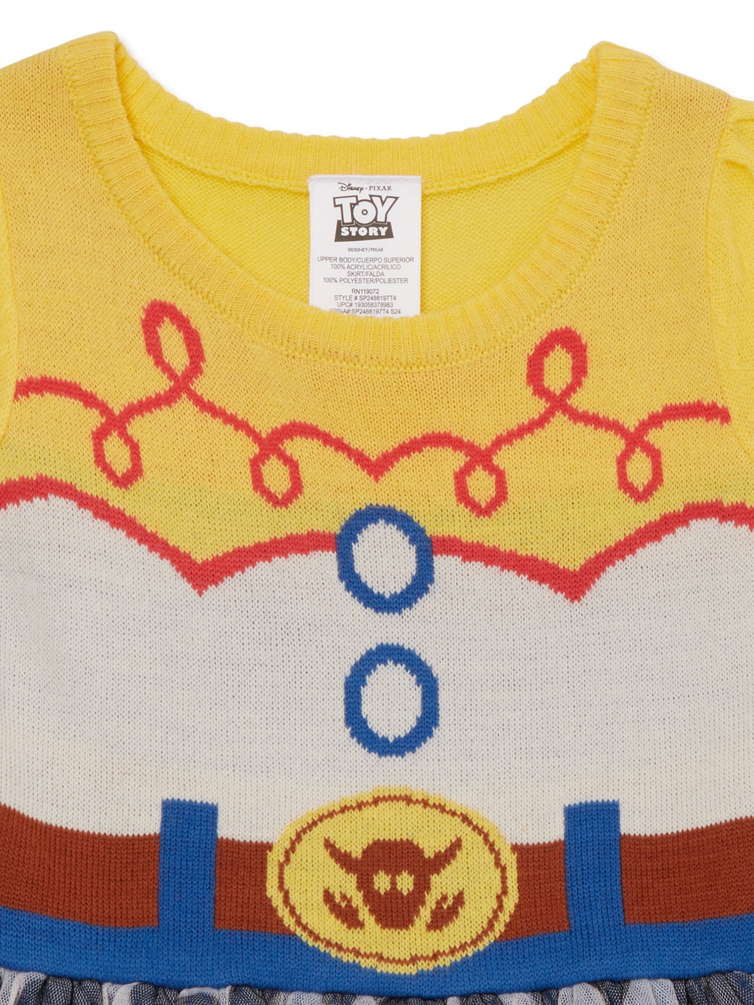 Toy Story Toddler Girls Cosplay Sweater Dress, Sizes 12M-5T