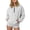 Light Gray, variant on BOBOGOJP Oversized Hoodies for Women V Neck Half Zip Womens Sweatshirts Fall Pullover 2025 Winter Outfits Fashion Y2k Clothes Mint Green for Size S