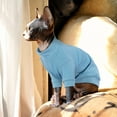 thumbnail image 5 of ZZ Sphynx Cat Clothes, Soft Hairless Cats Shirt with Sleeves, Stretchy Cat Sweater, Pullover Cat Pajamas Jumpsuit, Turtleneck Cat Outfit for Sphynx Cornish Rex, Devon Rex, Rainbow, L, 5 of 6