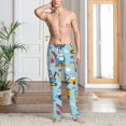 thumbnail image 2 of Kdxio Building Truck Pattern Men's Pajama Pants, Elastic Waist with Drawstring and Pockets, Comfortable Loungewear-Small, 2 of 6