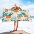 thumbnail image 2 of Guanhe Kids Bath Towel for Swimming Quick Dry Strong Absorbent Cute Fruit Print Cape Bathrobe for Beach Seaside(30x60 Inch), 2 of 7