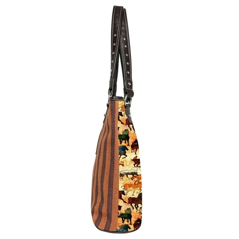 Montana West Tote Aztec Horse Texas or Serape Purse Canvas