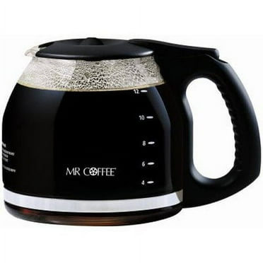 Mr. Coffee 12-Cup Glass Coffee Decanter, Black