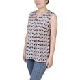 thumbnail image 2 of NY Collection Women's Sleeveless Pintucked Blouse, 2 of 4