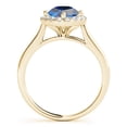 thumbnail image 2 of Mauli Jewels Engagement Rings for Women 0.75 Carat Glitzy Halo Blue Diamond Wedding Engagement Ring 4-prong 14K Yellow Gold, 2 of 4
