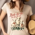 thumbnail image 4 of Funny Sheep Shirt | Bah La La Farm Animal Graphic Tee for Country Lovers, Azalea, Size M, 4 of 6