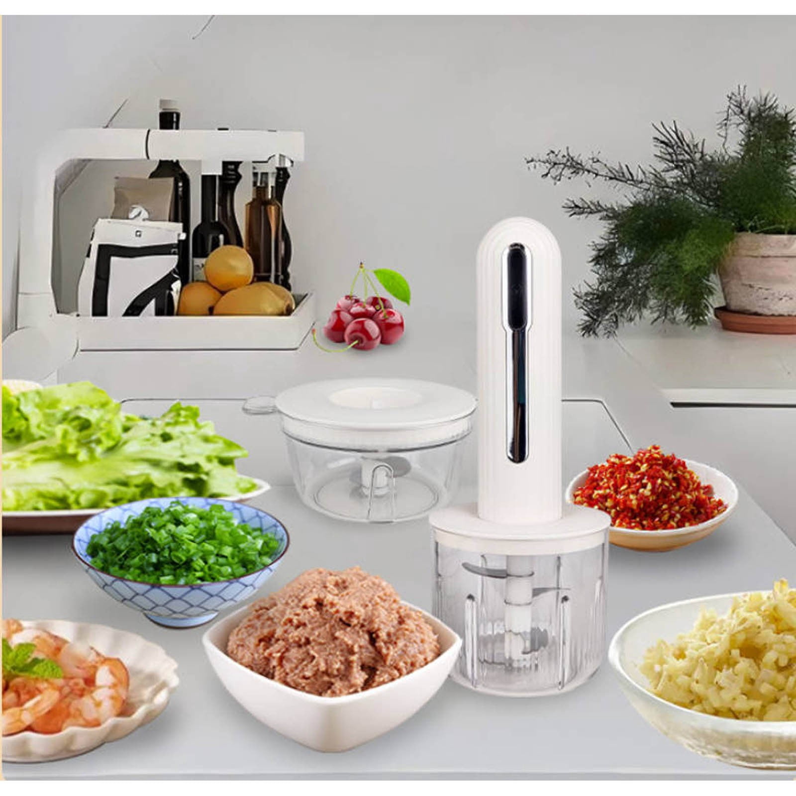 CanGonggg Compact Meat Grinder For Home Use Wireless Food For Easy Meal Preparation High Performance Kitchen Appliance Stick Mixer Cordless Hand Mixer Attachment Hand Mixer with Retractable Cord Whip