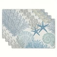 thumbnail image 1 of Summer Nautical Coastal Placemats For Dining Table Table Placemats Set Of 4 Beach Place Mats Washable Non Slip Heat Table Mats For Party Kitchen, 1 of 5
