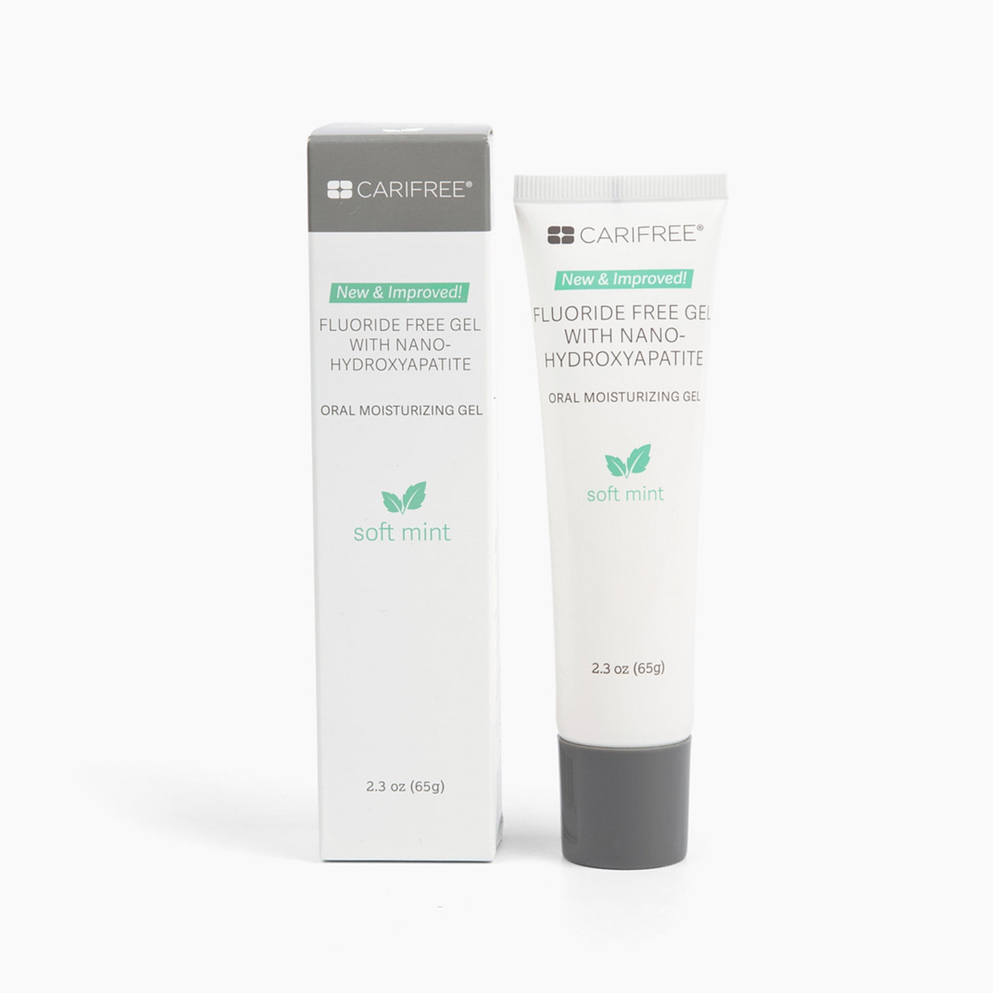 CariFree Fluoride Free Gel, Soft Mint Flavored, Nano Hydroxyapatite Toothpaste, Neutralizes pH, Freshens Breath & Moistens Mouth, Dentist Recommended for Oral Care, (2.3 Ounce Pack of 2)