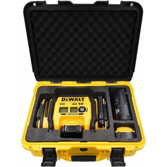 Air Compressor Case for DEWALT 20V MAX Tire Inflator DCC020IB - Waterproof, Dustproof, Shockproof Air Pump Hard Storage Carrying Bag for DEWALT Tools, Battery & Charger - Case Only