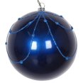 thumbnail image 1 of Vickerman MT194502D 4 in. Blue Candy Glitter Curtain Ornament - 4 per Bag, 1 of 3