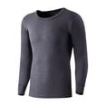 thumbnail image 4 of COM1950s sous-Vêtements pour Hommes, Chemises à Manches Longues pour Hommes, Coton Uni, Col Rond, Garde au Chaud, Pantalons pour Hommes, Chemise à Manches Longues pour Hommes, 4 of 9