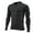 Black, variant on Men's Compression Shirts Long Sleeve Athletic Workout T-Shirts Color: Black Size: L