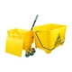 thumbnail image 3 of Cubo para fregona con ruedas, prensa lateral, 42x28x62cm, Material PP ergonómico, amarillo, para limpieza comercial, mango potable, capacidad de 20L, 3 of 8