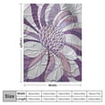thumbnail image 4 of Fenyluxe Throw Blanket Purple White Dahlia Flower Geometric,Warm Soft Lightweight Flannel Blankets Watercolor Floral,Throws for Bed Sofa Couch Camping All Seasons Use 60x80in, 4 of 6