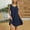 Blue, variant on LNWUY Women Casual A-Line Dress with Pockets 2025 Sleeveless V Neck Pleated Sundress Loose T-Shirt Work Office Dresses Blue XL