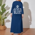 thumbnail image 5 of On Game Day We Wear Blue Long Sleeved Dress evening dress women's summer dresses 2024, 5 of 7