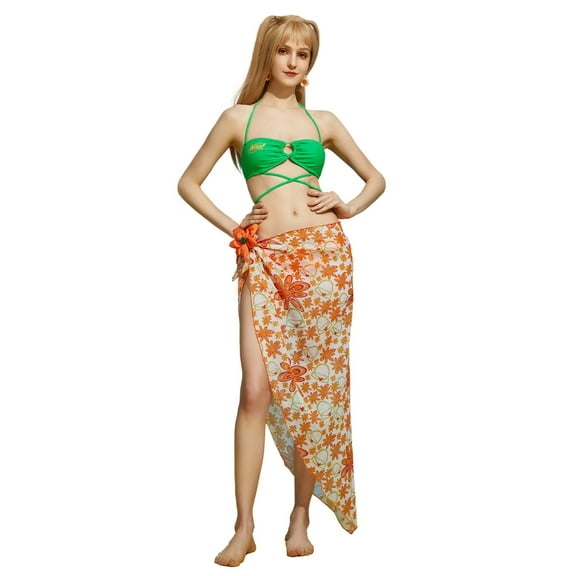 [Officially Licensed] Winx Club Stella Swimsuit for Women Bathing Suit with Beach Gauze Skirt, S