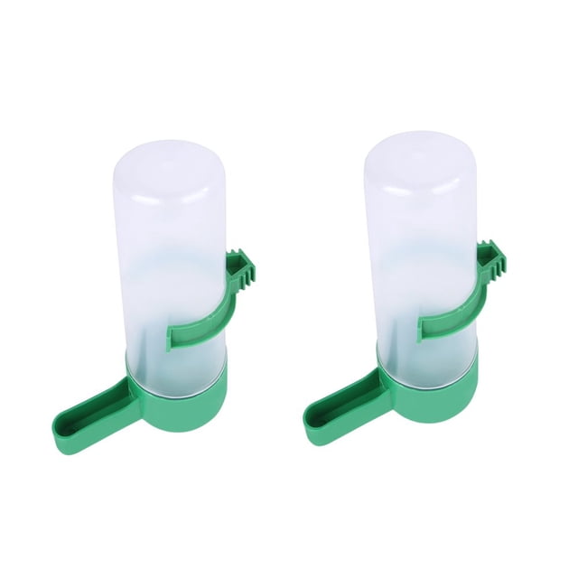 Boc 2Pcs Pet Drinking Fountain Large Capacity Dustproof Plastic Pet Food Feeder for Bird