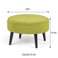 thumbnail image 2 of Homebeez Round Fabric Ottoman Footrest Stool,Step Stool,Sofa Footrest Extra Seating,Yellow, 2 of 6
