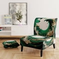 thumbnail image 2 of Designart "Green Spiral Pattern" Upholstered Modern & Contemporary Accent Chair and Abstract Arm Chair - Multiple Color & Pattern, 2 of 7