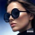 thumbnail image 2 of SA106 Womens Wizard Round Circle Lens Plastic Mod Fashion Sunglasses [2 pack] Black + Red, 2 of 6