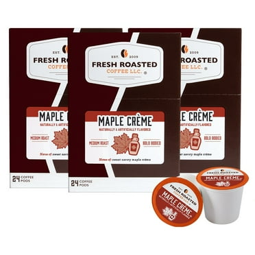 Fresh Roasted Coffee's Flavored Coffee Collection, Maple Crme, 72 K-compatible Pods