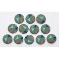 thumbnail image 6 of IBA Indianbeautifulart Green 25 Mm Scales Geometric Printed Canvas Fabric Buttons Round 2 Hole&nbsp;Decorative Buttons For Sewing Crafting Pack Of 50, 6 of 7