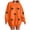 Orange, variant on Duqingm Womens Halloween Long Sleeve Sweatshirts Spider Print Casual Tops,S