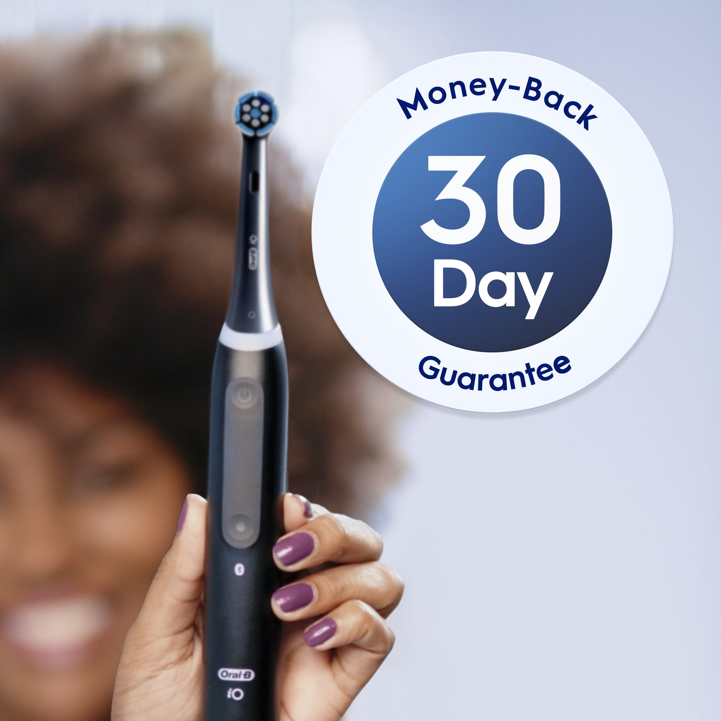 Oral-B iO Gum & Sensitive Replacement Heads, Electric Toothbrush Brush Heads, Black, 6 Count