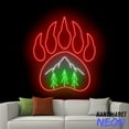 thumbnail image 2 of Handmadetneonsign Bear Paw With Mountain Neon Sign, Mountain Forest Neon Light, Paw Bear Led Light 94850, 2 of 5