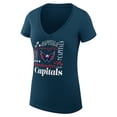 thumbnail image 2 of Women's G-III 4Her by Carl Banks Navy Washington Capitals Super-Slim Fit Lightweight Collage Team Graphic T-Shirt, 2 of 3