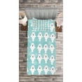 thumbnail image 3 of Ambesonne Animal Quilted Bedspread Set 2 Pcs, White Seals Ocean, Twin Size, Turquoise Pale Blue, 3 of 3