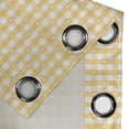 thumbnail image 5 of Ambesonne Vintage Grommet Curtain, Gingham Pattern Heart Shape, 50" x 63", Mustard and White, 5 of 6