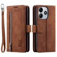 thumbnail image 1 of For Xiaomi Redmi Note 14 4G (164.84x78.15x8.16mm) Case PU Leather Phone Cover with Zipper Wallet 9 C, 1 of 5