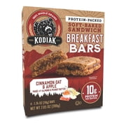 Kodiak Soft-Baked Sandwich Cinnamon Oat and Apple Protein Breakfast Bars, 1.76 oz, 4 Count Box, Ready to Eat