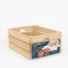 At Home on Main Vintage Style Wood Holiday Crate Season Apple in Natural (Small)